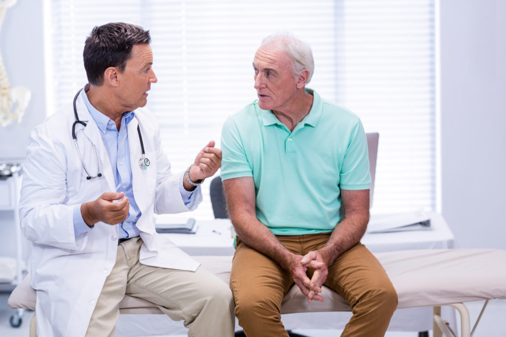 senior, choosing a doctor, in home care