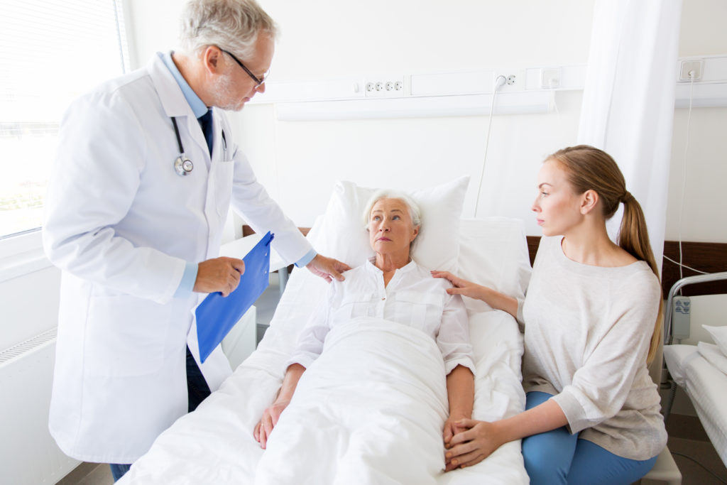 senior, choosing a doctor, in home care