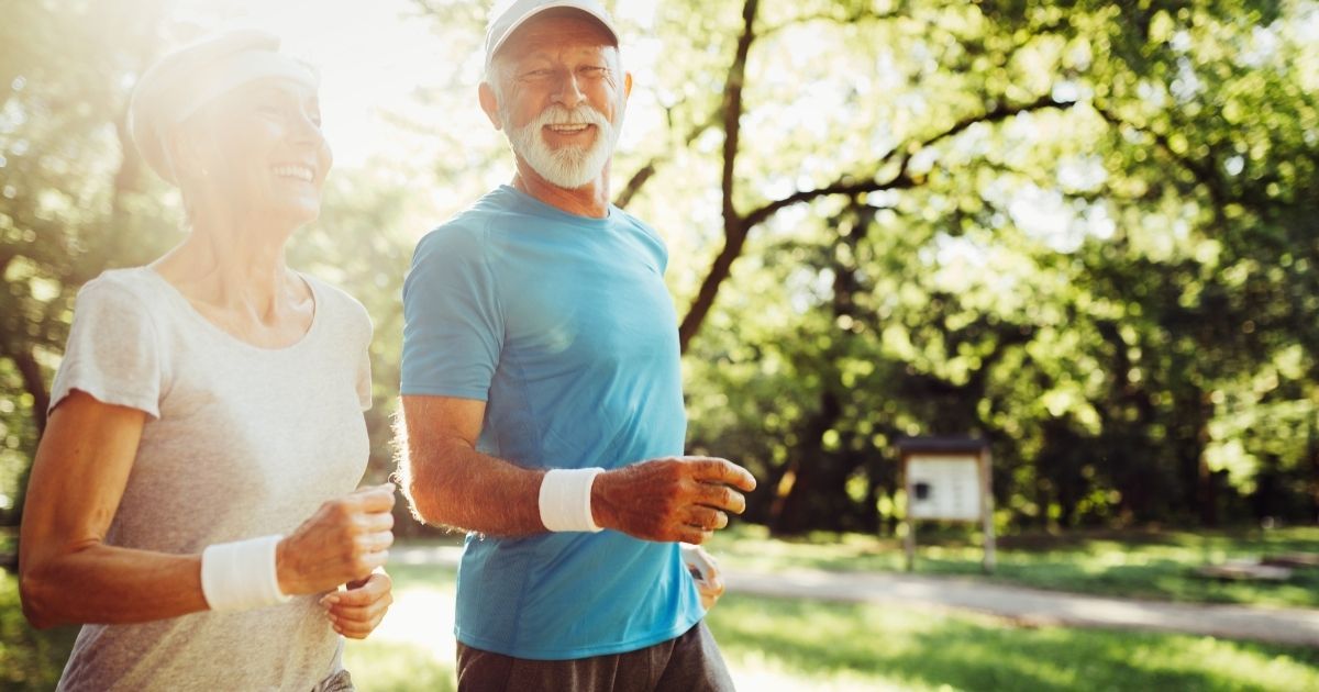 Two seniors stay active and feel good as a result.