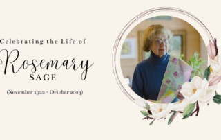 Celebrating the life of Rosemary Sage (1922-2023)