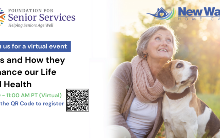 Join our virtual event, May 9th, 10-11 AM PST, with Pasadena Senior Center. Learn how pets enhance our lives with Carmel Mims from Pet Porter Pals.