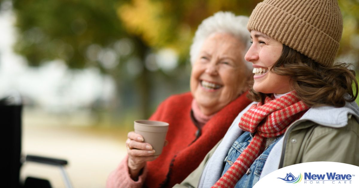 A caregiver enjoys a day of private duty care