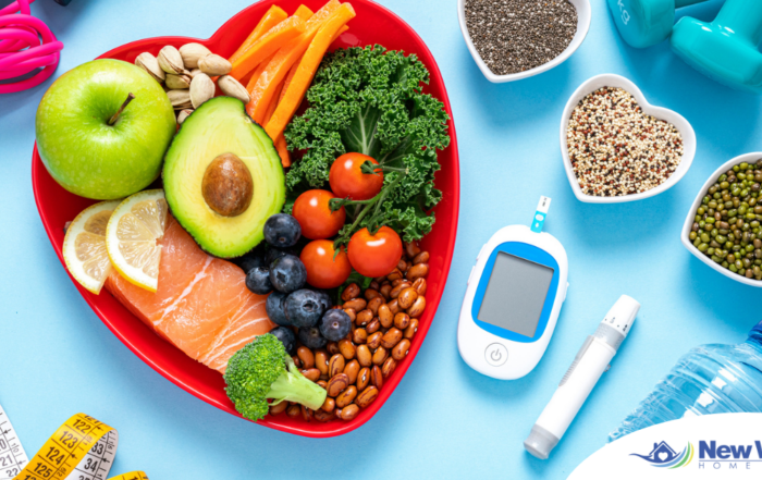 Caregiver’s managing blood sugar as part of senior home care services