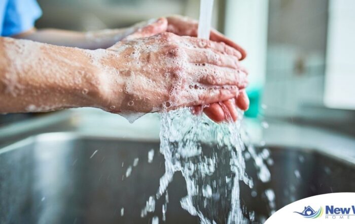 Observing hand hygiene as a part of caregiver wellness during flu season.