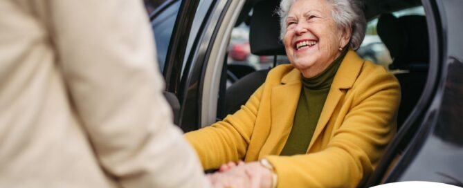 A loved one benefits from senior transportation services.
